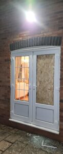 Home Emergency boarding of damaged door following a break-in