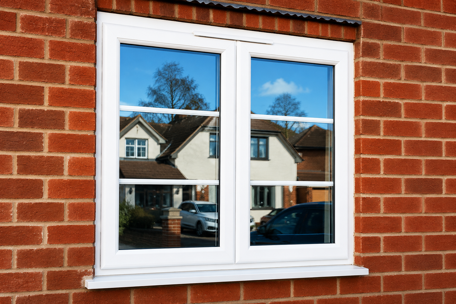 Home Replacement double glazed unit with white Georgian bars fitted by TLC Window Doctors